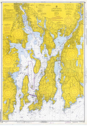 Narragansett Bay 1970 - Old Map Nautical Chart AC Harbors 353 - Rhode Island