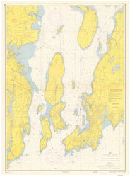 Newport Harbor and Entrance to Narragansett Bay 1956 - Old Map Nautical Chart AC Harbors 236 - Rhode Island