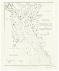 Providence Harbor 1897 - Old Map Nautical Chart AC Harbors 352 - Rhode Island