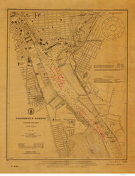 Providence Harbor 1910 - Old Map Nautical Chart AC Harbors 352 - Rhode Island