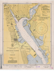 Providence Harbor 1941 - Old Map Nautical Chart AC Harbors 352 - Rhode Island