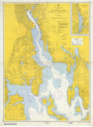 Providence River 1954 - Old Map Nautical Chart AC Harbors 278 - Rhode Island