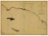 San Diego to Santa Monica 1890a Nautical Map Reprint 5100 California - Big Area 1890s