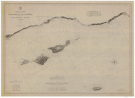 Santa Monica to Point Conception 1882a Nautical Map Reprint 5200 California - Big Area 1890s