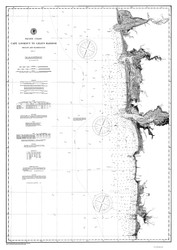 Cape Lookout to Grays Harbor 1897 B&W Nautical Map Reprint 6100 Oregon and Washington - Big Area 1890s