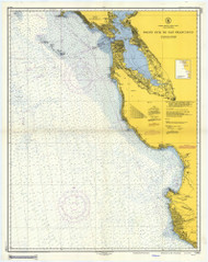 Point Sur to San Francisco 1941 Nautical Map Reprint 5402 California - Big Area Post 1917