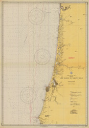 Cape Blanco to Yaquina Head 1937 Nautical Map Reprint 5802 Oregon - Big Area Post 1917