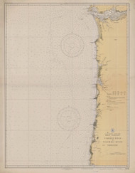 Yaquna Head to Columbia River 1934 Nautical Map Reprint 5902 Oregon - Big Area Post 1917