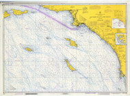San Diego to Santa Rosa Island 1972 Nautical Map Reprint 5101 California - Big Area Post 1917
