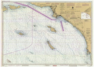 San Diego to Santa Rosa Island 1986 Nautical Map Reprint 5101 California - Big Area Post 1917