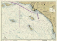 San Diego to Santa Rosa Island 1989 Nautical Map Reprint 5101 California - Big Area Post 1917