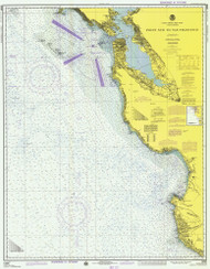 Point Sur to San Francisco 1975 Nautical Map Reprint 5402 California - Big Area Post 1917