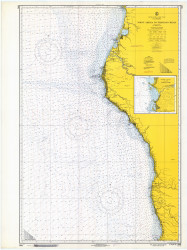Point Arena to Trinidad Head 1968 Nautical Map Reprint 5602 California - Big Area Post 1917