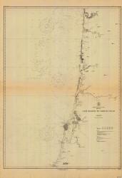 Cape Blanco to Yaquina Head 1917 Nautical Map Reprint 5802 Oregon - Big Area Post 1917