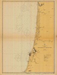 Cape Blanco to Yaquina Head 1924 Nautical Map Reprint 5802 Oregon - Big Area Post 1917
