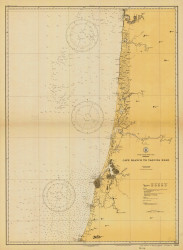 Cape Blanco to Yaquina Head 1927 Nautical Map Reprint 5802 Oregon - Big Area Post 1917
