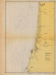 Cape Blanco to Yaquina Head 1947 Nautical Map Reprint 5802 Oregon - Big Area Post 1917