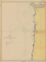 Yaquna Head to Columbia River 1920 Nautical Map Reprint 5902 Oregon - Big Area Post 1917