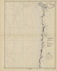 Yaquna Head to Columbia River 1947 Nautical Map Reprint 5902 Oregon - Big Area Post 1917