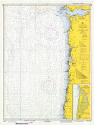 Yaquna Head to Columbia River 1973 Nautical Map Reprint 5902 Oregon - Big Area Post 1917