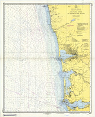Columbia River to Destruction Island 1953 Nautical Map Reprint 6002 Oregon - Big Area Post 1917