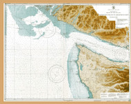Approaches to Strait of Juan De Fuca 1946 Nautical Map Reprint 6102 Washington - Big Area Post 1917