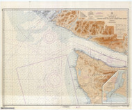 Approaches to Strait of Juan De Fuca 1967 Nautical Map Reprint 6102 Washington - Big Area Post 1917