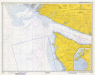 Approaches to Strait of Juan De Fuca 1973 Nautical Map Reprint 6102 Washington - Big Area Post 1917