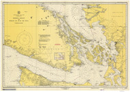 Georgia Strait and Strait of Juan De Fuca 1948 Nautical Map Reprint 6300 Washington - Big Area Post 1917
