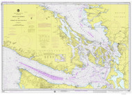 Georgia Strait and Strait of Juan De Fuca 1975 Nautical Map Reprint 6300 Washington - Big Area Post 1917