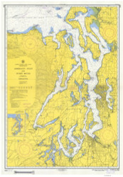 Admiralty Inlet and Puget Sound 1957 Nautical Map Reprint 6401 Washington - Big Area Post 1917