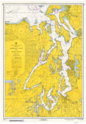 Admiralty Inlet and Puget Sound 1967 Nautical Map Reprint 6401 Washington - Big Area Post 1917