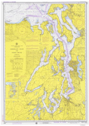 Admiralty Inlet and Puget Sound 1974 Nautical Map Reprint 6401 Washington - Big Area Post 1917