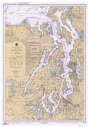 Puget Sound 1987 Nautical Map Reprint 6401 Washington - Big Area Post 1917