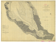 Upper Part of San Francisco Bay 1862 - Old Map Nautical Chart PC Harbors 622 - California