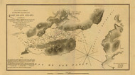 Mare Island Straits 1851 - Old Map Nautical Chart PC Harbors 625 - California