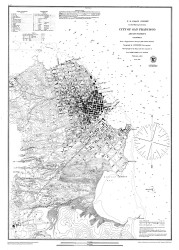 City of San Francisco 1853 BW - Old Map Nautical Chart PC Harbors 627 - California