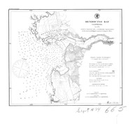Mendocino Bay 1874 BW 1 - Old Map Nautical Chart PC Harbors 665 - California