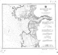 Mendocino Bay 1890 BW - Old Map Nautical Chart PC Harbors 665 - California