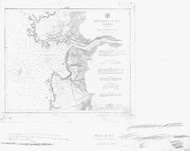 Mendocino Bay 1874 BW 2 - Old Map Nautical Chart PC Harbors 665 - California