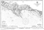 San Luis Obispo Bay 1912 - Old Map Nautical Chart PC Harbors 5386 - California