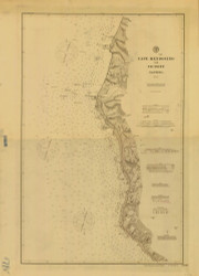 Cape Mendocino an Vicinity 1896 A - Old Map Nautical Chart PC Harbors 5795 - California
