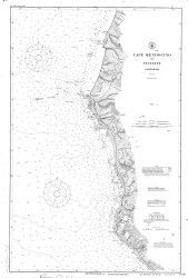 Cape Mendocino an Vicinity 1896 B - Old Map Nautical Chart PC Harbors 5795 - California