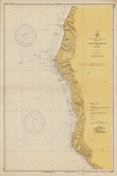 Cape Mendocino an Vicinity 1938 - Old Map Nautical Chart PC Harbors 5795 - California