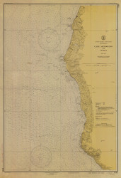 Cape Mendocino an Vicinity 1940 - Old Map Nautical Chart PC Harbors 5795 - California