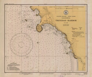 Trinidad Harbor 1935 - Old Map Nautical Chart PC Harbors 5846 - California