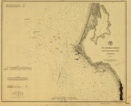 St. George Reef and Crescent City Harbor 1875 - Old Map Nautical Chart PC Harbors 5895 - California