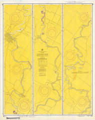 Sacramento River - Fourmile Bend to Colusa 1967 - Old Map Nautical Chart PC Harbors 666 - California