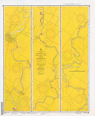 Sacramento River - Fourmile Bend to Colusa 1970 - Old Map Nautical Chart PC Harbors 666 - California