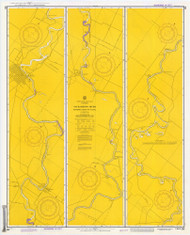 Sacramento River - Fourmile Bend to Colusa 1972 - Old Map Nautical Chart PC Harbors 666 - California